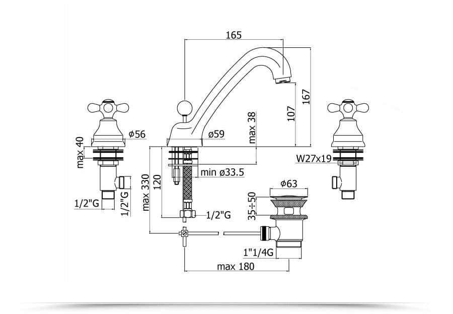 Batteria lavabo Iris Paffoni - immagine 2