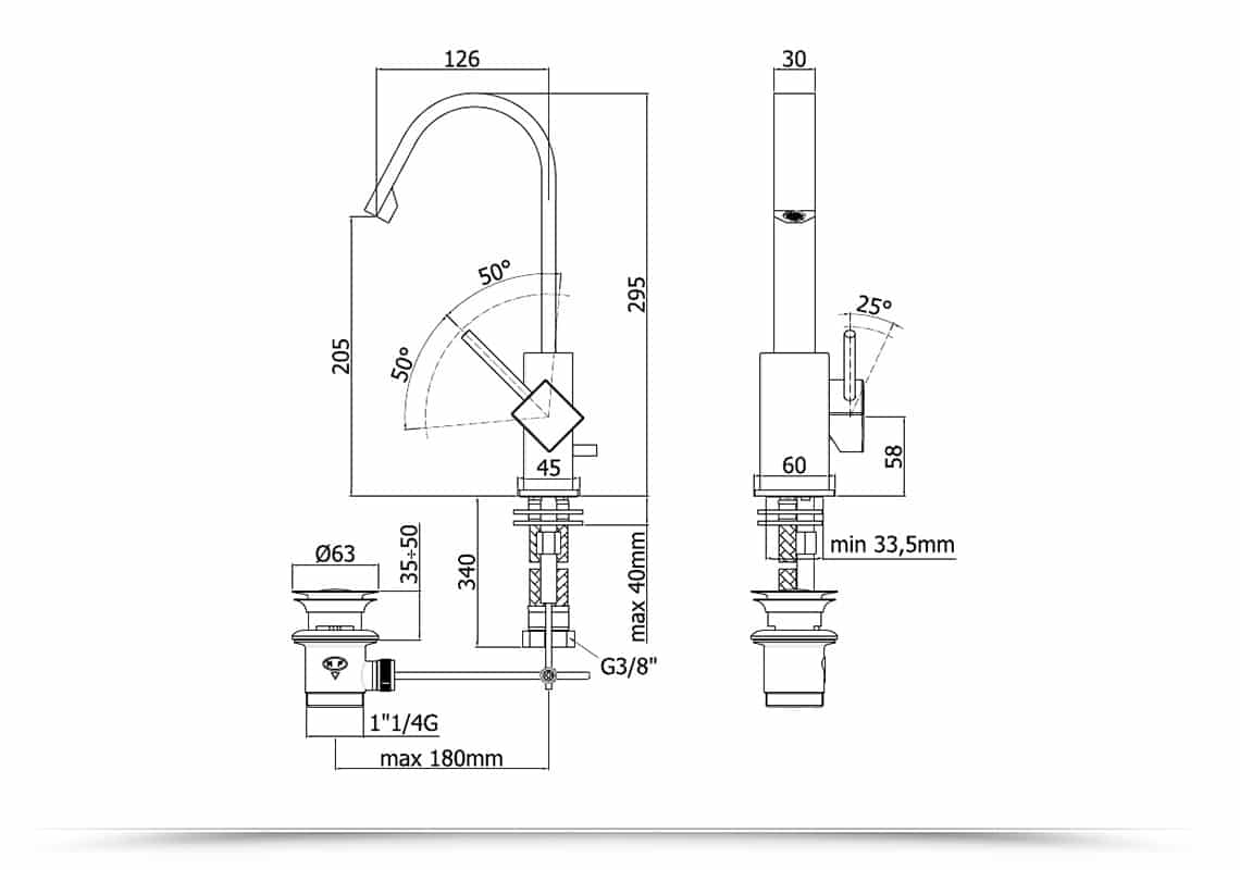Miscelatore lavabo Level Paffoni - immagine 2