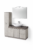 Mobile bagno a terra con lavabo d’appoggio e specchio LED